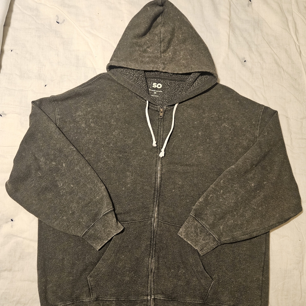 SO Women's Charcoal Zip-Up Hoodie